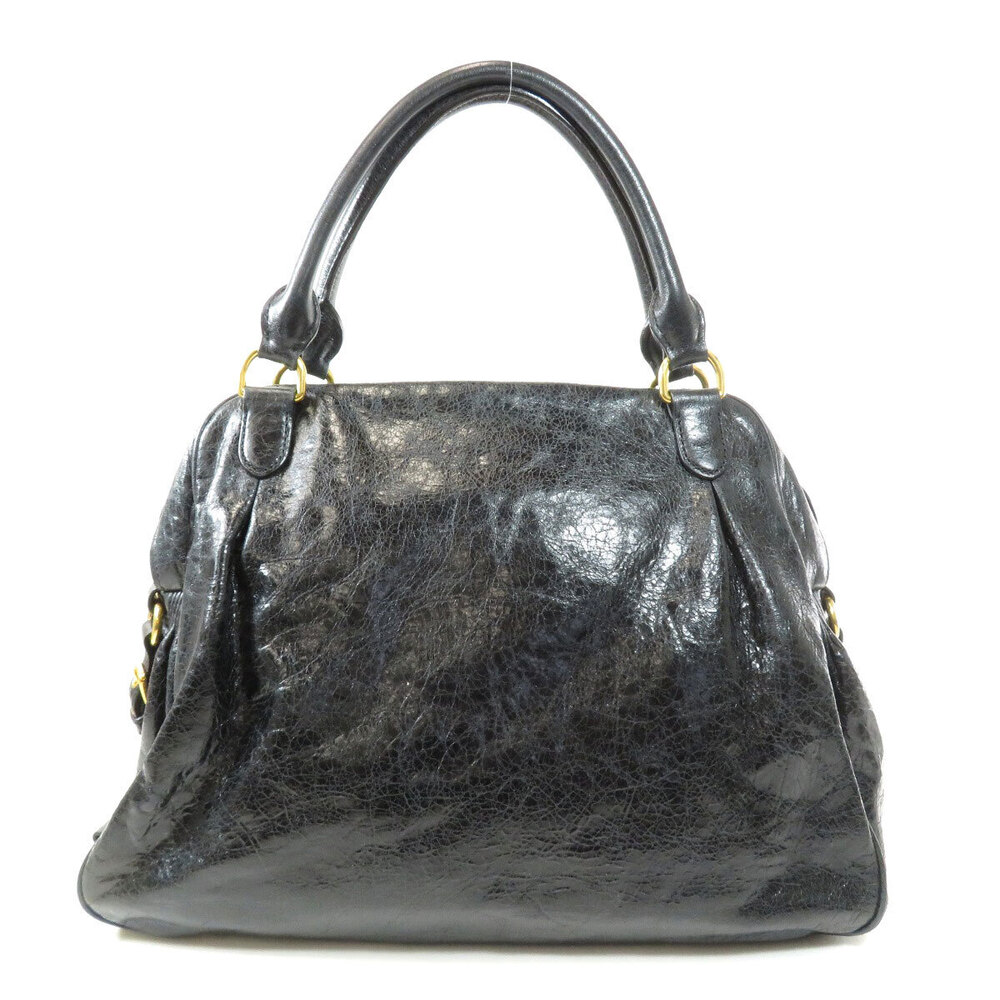 Miu Miu Charm Bag handles textured top Leather Wrinkled leather